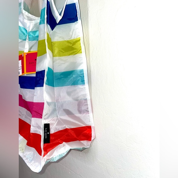 🎉HP🎉New! Kate Spade New York Rainbow Stripe Reusable/Packable Tote Bag🌈Last One - Picture 3 of 10